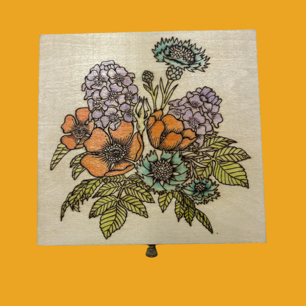 Floral Cigar Box by OK Artist Impermanent State