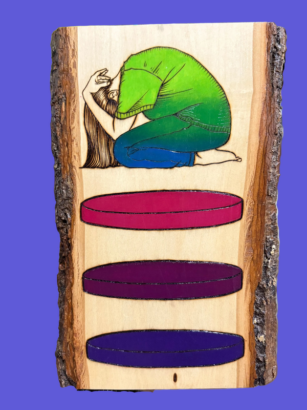 PLATFORMS OF GRIEF Wooden Art Piece by OK Artist Impermanent State