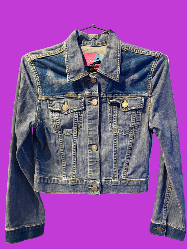 "HAVE A NICE DAY" Denim Jacket by OK Artist lookfly_revive