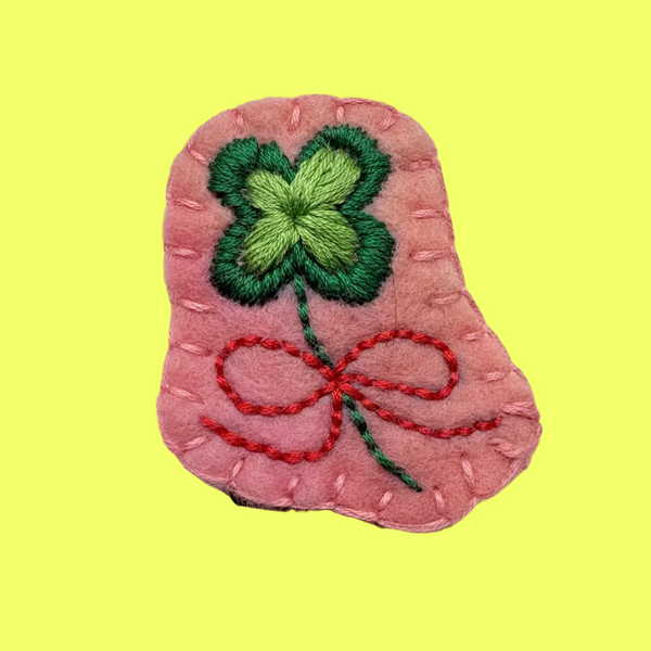 Four-Leaf Clover Brooch by OK Artist Snotlobster