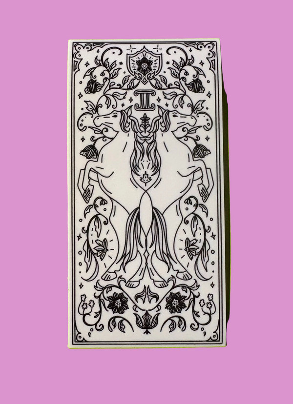 Twin Horses Sticker by OK Artist Rachel Helton Hart