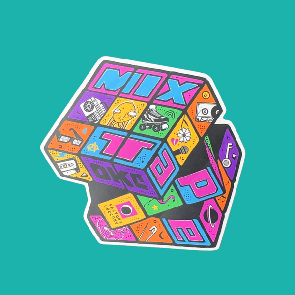 New Design/Colors MIX-TAPE Colorful Cube Sticker