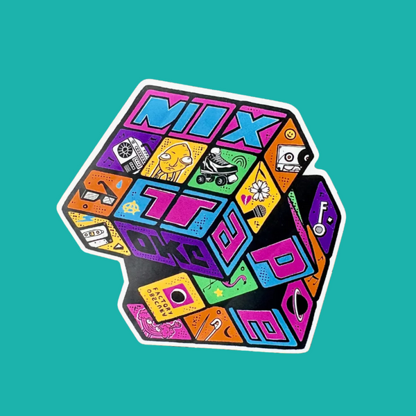 New Design/Colors MIX-TAPE Colorful Cube Sticker