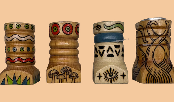 Wooden Tea Light Holders by OK Artist Impermanent State