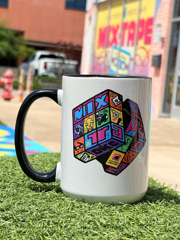 NEW DESIGN/COLORS MIX-TAPE Cube Large Coffee Mug