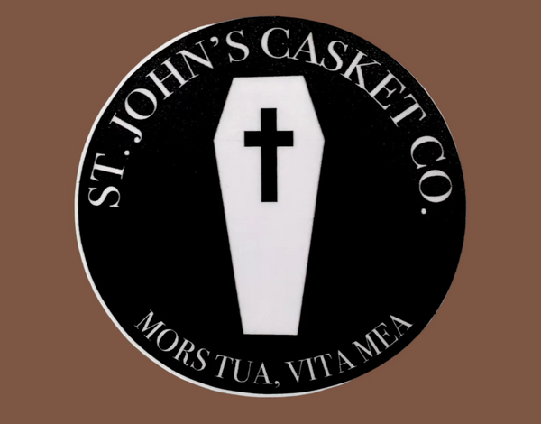 St. Johns Casket Co. Stickers by FO Artist Hugh Meade