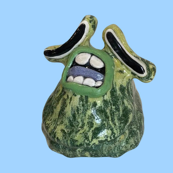 2 Toned Green Guy in Distress by OK Artist Fat Girl Hoopla