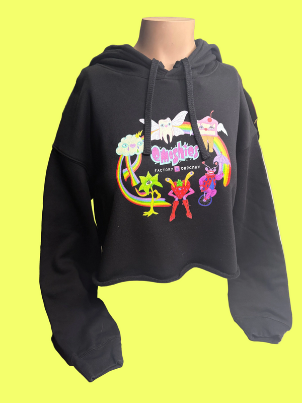 the emoshies Black Cropped Hoodie