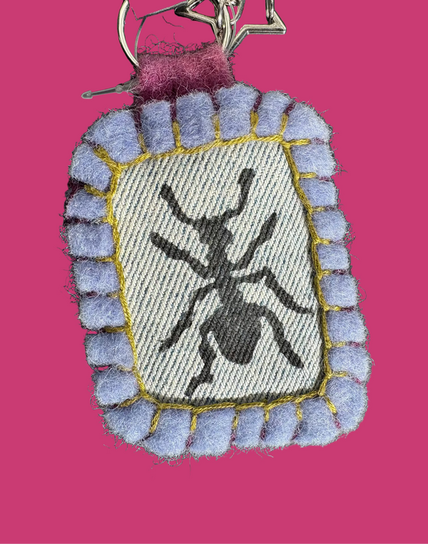 Embroidered Ant Keychain by OK Artist Snotlobster