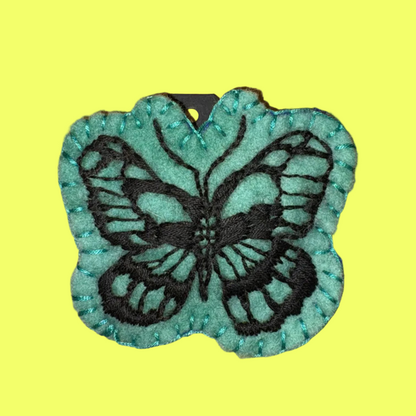 Handmade Green Butterfly Brooch by OK Artist snotlobster