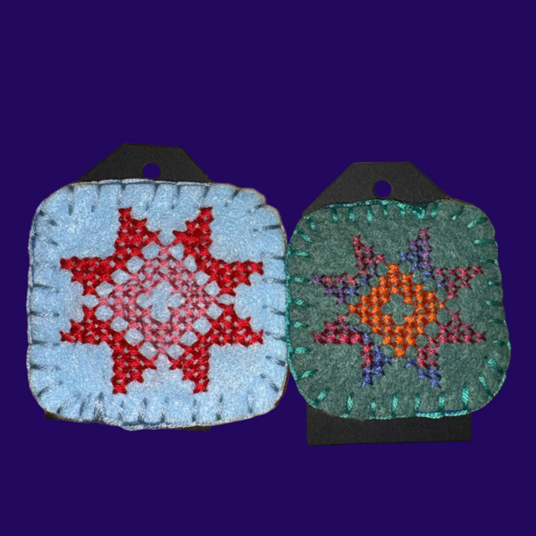 Handmade Sawtooth Star Brooch by OK Artist snotlobster