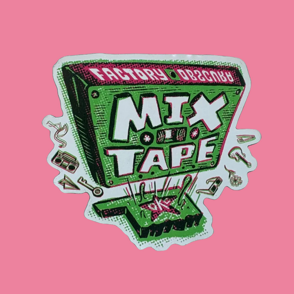 Pink/Green WE ARE HERE MIX-TAPE Magnet