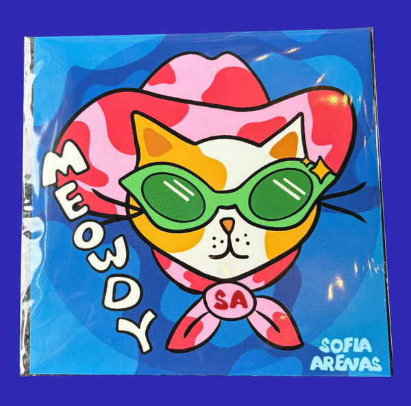 MEOWDY 8 x 8 Print by OK Artist Sofia Arenas